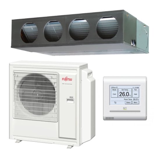 Fujtisu Split Medium static 30150 ducted SWAT Engineering Fujitsu medium static pressure ducted air conditioner