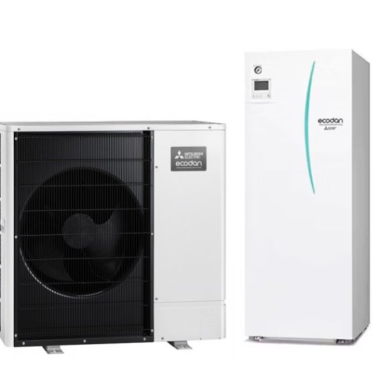Mitsubishi Electric Packaged Heating SWAT Engineering Ecodan air source heating with packaged cylinder