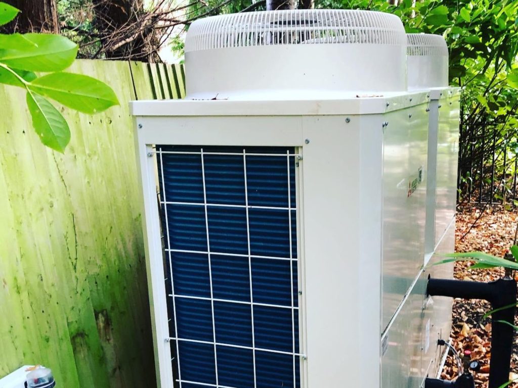 Mitsubishi Electric CHAV air source heat pump installation   London